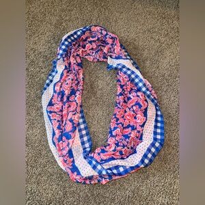 Abercrombie & Fitch Blue and Pink Patterned Scarf